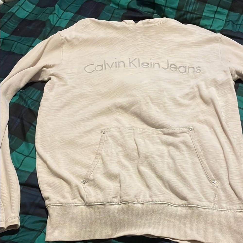 Calvin Klein Jeans Men's Off-White Crewneck Sweater